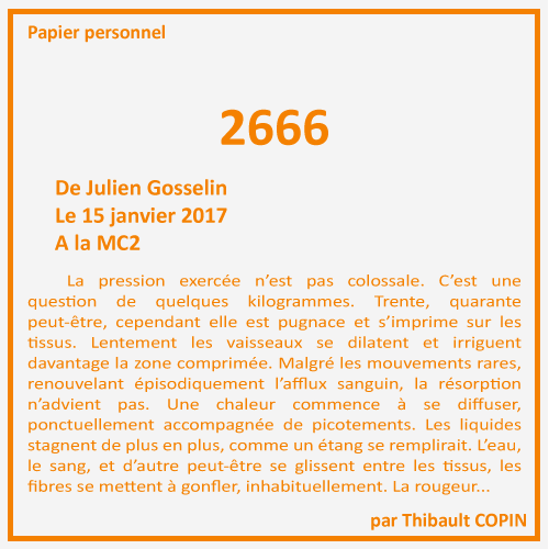 Le temps presse 2666 par Thibault Copin