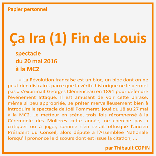 Si j'étais né en 17 cents... Ça Ira (1) Fin de Louis par Thibault Copin