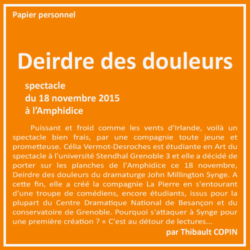 Terres brûlées et landes de pierres Deirdre des douleurs par Thibault Copin