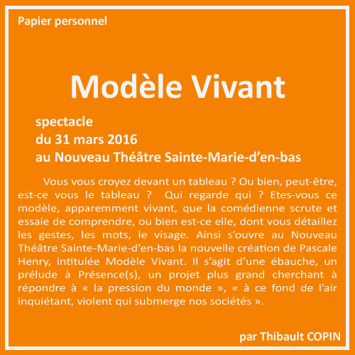 Musée de l'homme Modèle Vivant par Thibault Copin